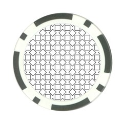 Square Line Stripe Pattern Poker Chip Card Guard by Celenk