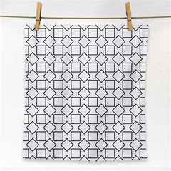 Square Line Stripe Pattern Face Towel by Celenk