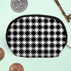 Square Diagonal Pattern Seamless Accessory Pouches (medium)  by Celenk