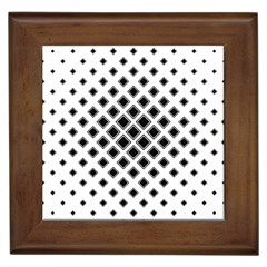 Square Pattern Monochrome Framed Tiles by Celenk