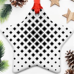 Square Pattern Monochrome Ornament (star) by Celenk