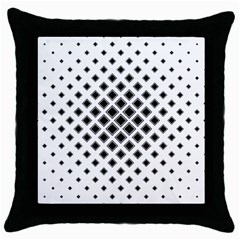 Square Pattern Monochrome Throw Pillow Case (black) by Celenk