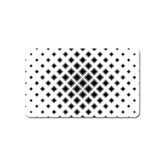 Square Pattern Monochrome Magnet (name Card) by Celenk