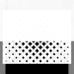 Square Pattern Monochrome Rectangular Jigsaw Puzzl by Celenk