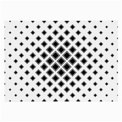 Square Pattern Monochrome Large Glasses Cloth by Celenk