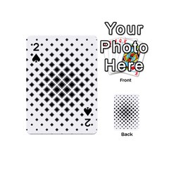 Square Pattern Monochrome Playing Cards 54 (mini)  by Celenk