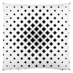 Square Pattern Monochrome Large Cushion Case (one Side) by Celenk