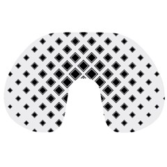 Square Pattern Monochrome Travel Neck Pillows by Celenk