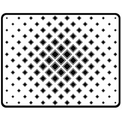 Square Pattern Monochrome Double Sided Fleece Blanket (medium)  by Celenk