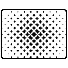 Square Pattern Monochrome Double Sided Fleece Blanket (large)  by Celenk