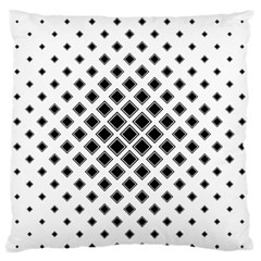 Square Pattern Monochrome Large Flano Cushion Case (two Sides) by Celenk