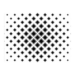 Square Pattern Monochrome Double Sided Flano Blanket (mini)  by Celenk