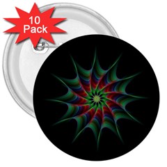 Star Abstract Burst Starburst 3  Buttons (10 Pack)  by Celenk