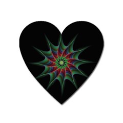 Star Abstract Burst Starburst Heart Magnet by Celenk