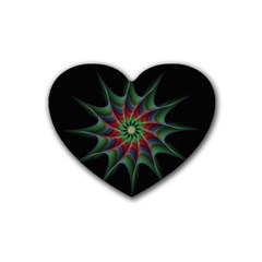 Star Abstract Burst Starburst Heart Coaster (4 Pack)  by Celenk