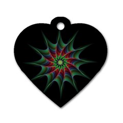 Star Abstract Burst Starburst Dog Tag Heart (one Side) by Celenk