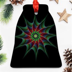 Star Abstract Burst Starburst Bell Ornament (two Sides)