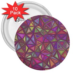 Triangle Background Abstract 3  Buttons (10 Pack)  by Celenk