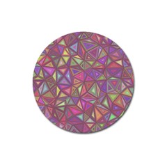 Triangle Background Abstract Magnet 3  (round) by Celenk