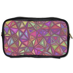 Triangle Background Abstract Toiletries Bags 2-side by Celenk