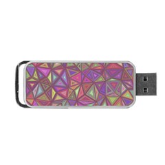 Triangle Background Abstract Portable Usb Flash (two Sides) by Celenk