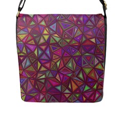 Triangle Background Abstract Flap Messenger Bag (l)  by Celenk