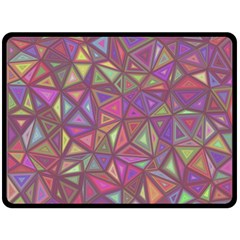 Triangle Background Abstract Double Sided Fleece Blanket (large)  by Celenk