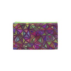 Triangle Background Abstract Cosmetic Bag (xs)