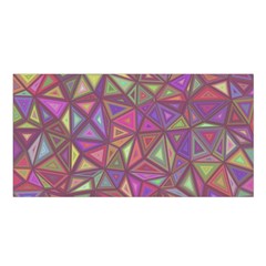 Triangle Background Abstract Satin Shawl by Celenk