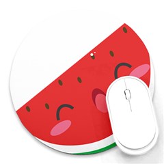 Watermelon Red Network Fruit Juicy Round Mousepads