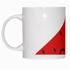 Watermelon Red Network Fruit Juicy White Mugs