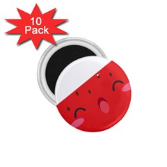 Watermelon Red Network Fruit Juicy 1.75  Magnets (10 pack) 