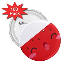 Watermelon Red Network Fruit Juicy 2 25  Buttons (100 Pack)  by Celenk