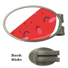 Watermelon Red Network Fruit Juicy Money Clips (Oval) 