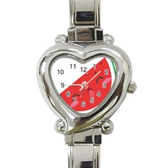 Watermelon Red Network Fruit Juicy Heart Italian Charm Watch