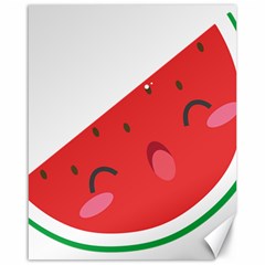 Watermelon Red Network Fruit Juicy Canvas 16  x 20  