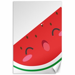 Watermelon Red Network Fruit Juicy Canvas 24  x 36 