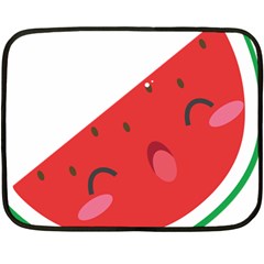 Watermelon Red Network Fruit Juicy Fleece Blanket (Mini)