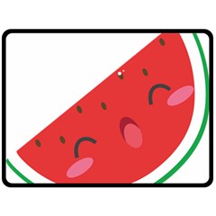 Watermelon Red Network Fruit Juicy Fleece Blanket (Large) 