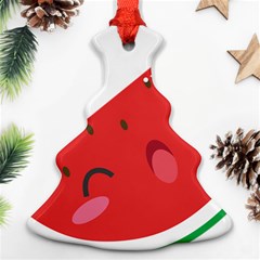 Watermelon Red Network Fruit Juicy Christmas Tree Ornament (Two Sides)