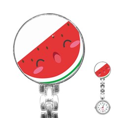 Watermelon Red Network Fruit Juicy Stainless Steel Nurses Watch