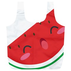 Watermelon Red Network Fruit Juicy Full Print Recycle Bags (L) 