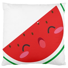 Watermelon Red Network Fruit Juicy Large Flano Cushion Case (one Side) by Celenk