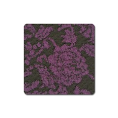 Purple Black Red Fabric Textile Square Magnet by Celenk