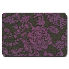 Purple Black Red Fabric Textile Large Doormat  by Celenk