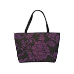 Purple Black Red Fabric Textile Shoulder Handbags Back