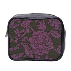 Purple Black Red Fabric Textile Mini Toiletries Bag 2-side by Celenk