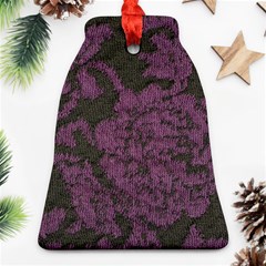 Purple Black Red Fabric Textile Bell Ornament (two Sides)