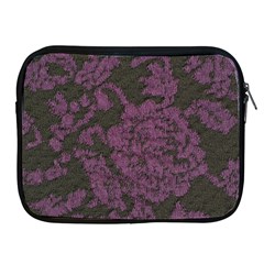 Purple Black Red Fabric Textile Apple Ipad 2/3/4 Zipper Cases by Celenk