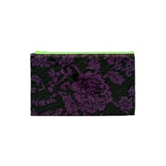 Purple Black Red Fabric Textile Cosmetic Bag (xs) by Celenk